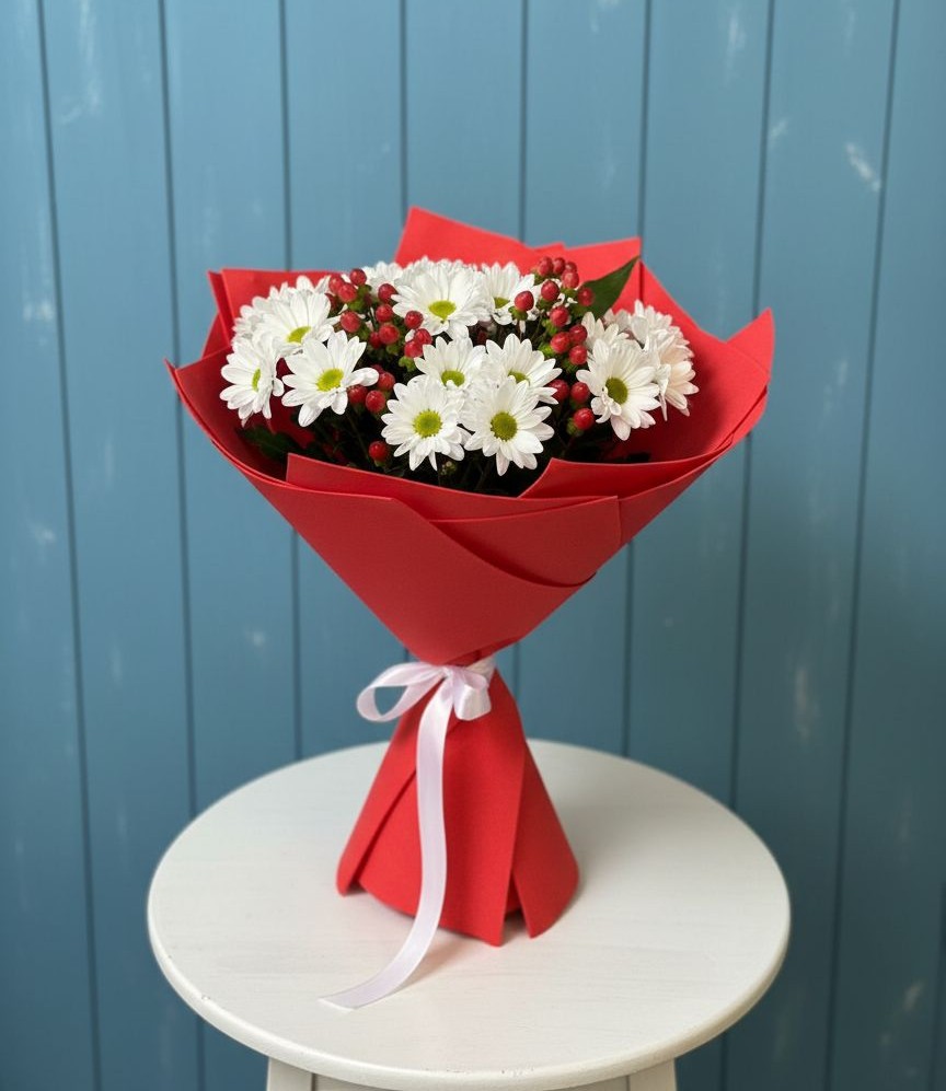 Букет цветов из: Хризантемы в Старогладовской