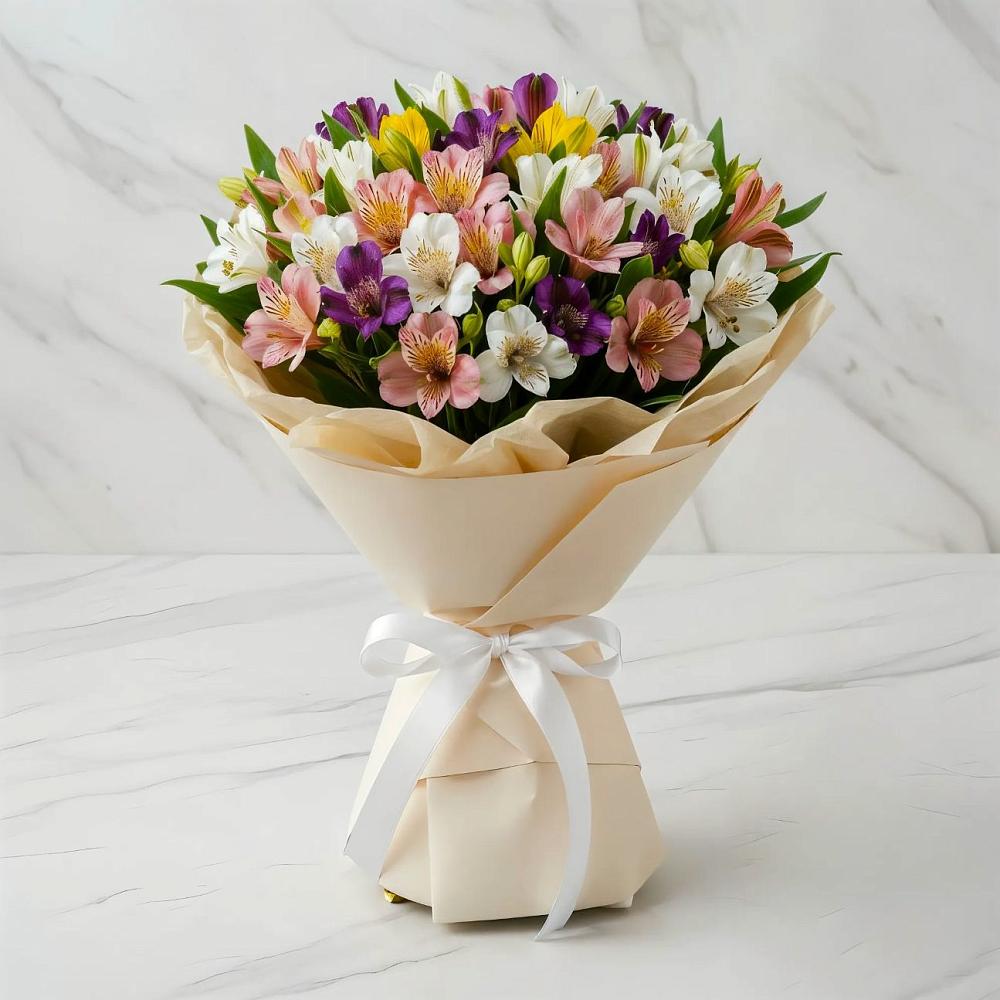 Букет цветов из: Альстромерии в Старогладовской