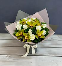 Букет цветов из:  Орхидеи и Розы в Старогладовской