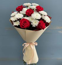 Букет цветов из:  Розы и Хризантемы #REPLACE_PRED# Старогладовской