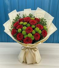 Букет цветов из:  Розы и Хризантемы в Старогладовской