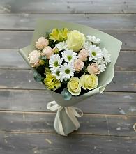 Букет цветов из:  Альстромерии, Розы и Хризантемы в Старогладовской
