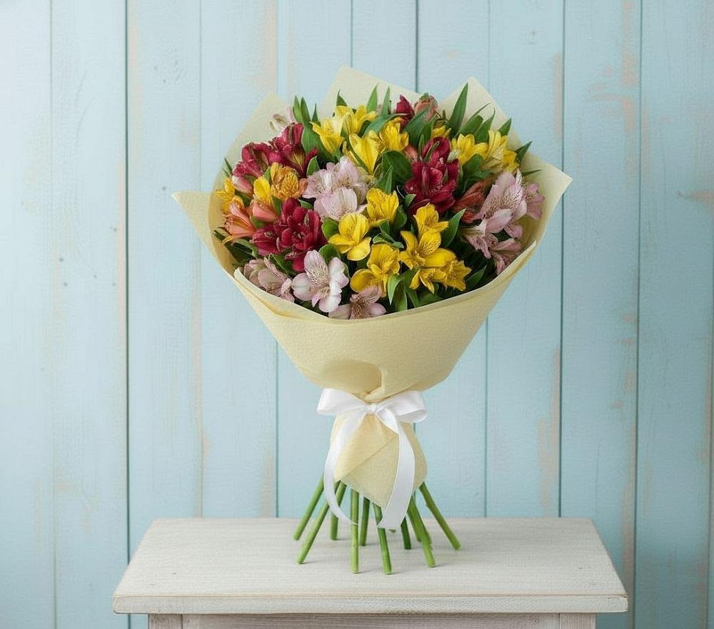 Букет цветов из: Альстромерии в Старогладовской