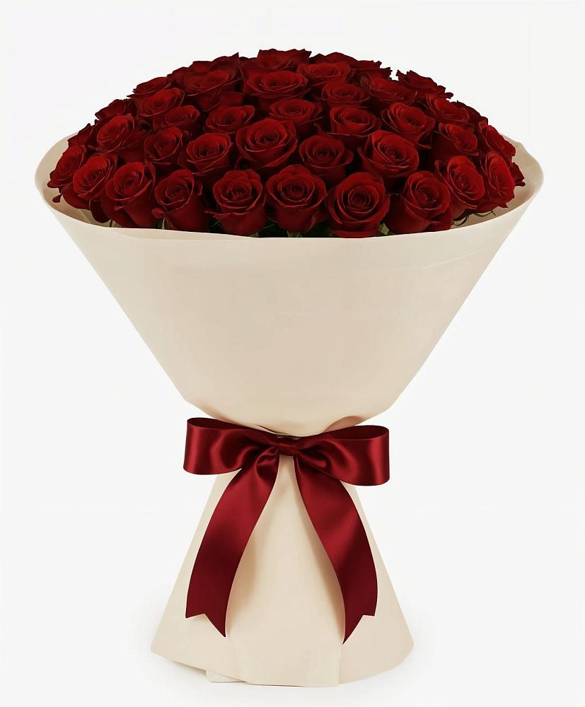 Букет 101 Бордовая роза Блэк Бакарра в Старогладовской