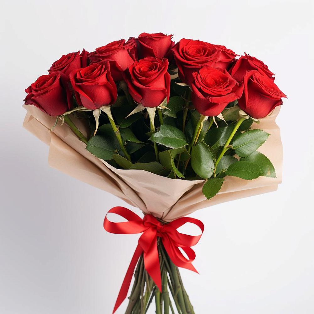 Букет 11 Красных роз Эдлесс Лав в Старогладовской