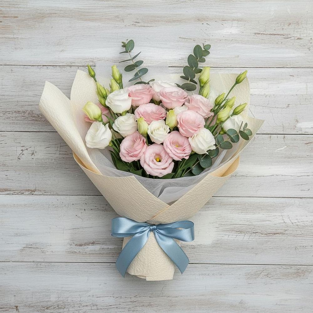 Букет цветов из: Лизиантусы в Старогладовской